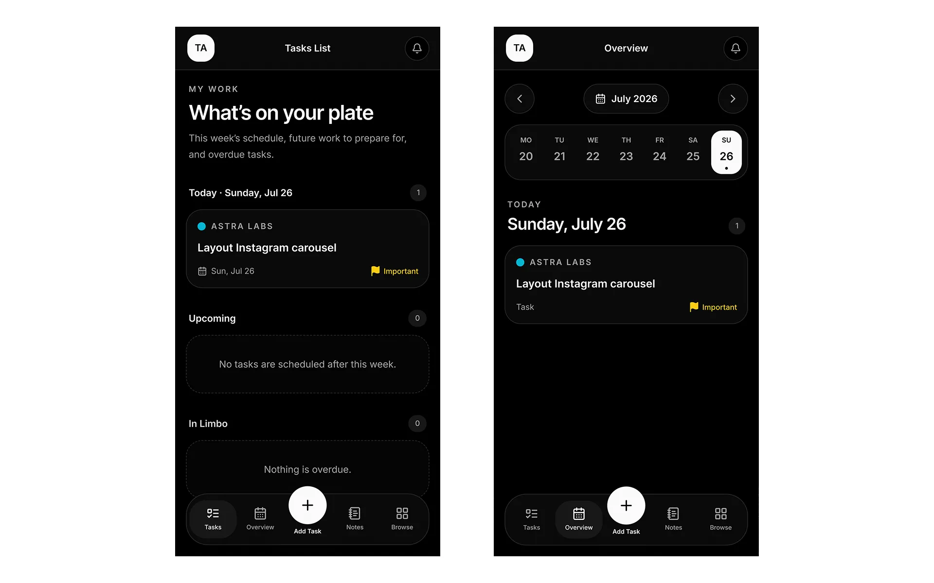 Mobile UI